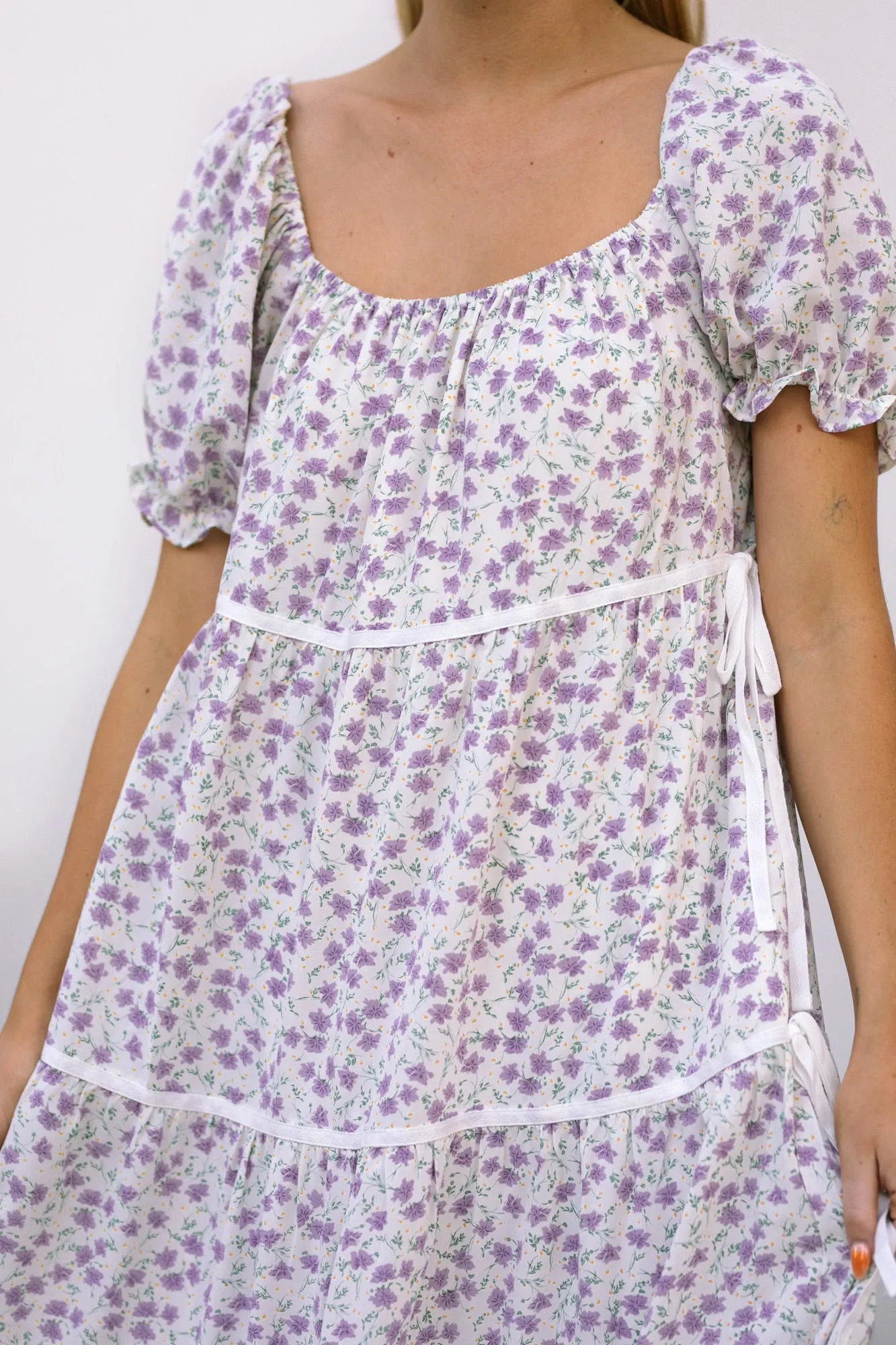 Brittany Bow Tiered Dress