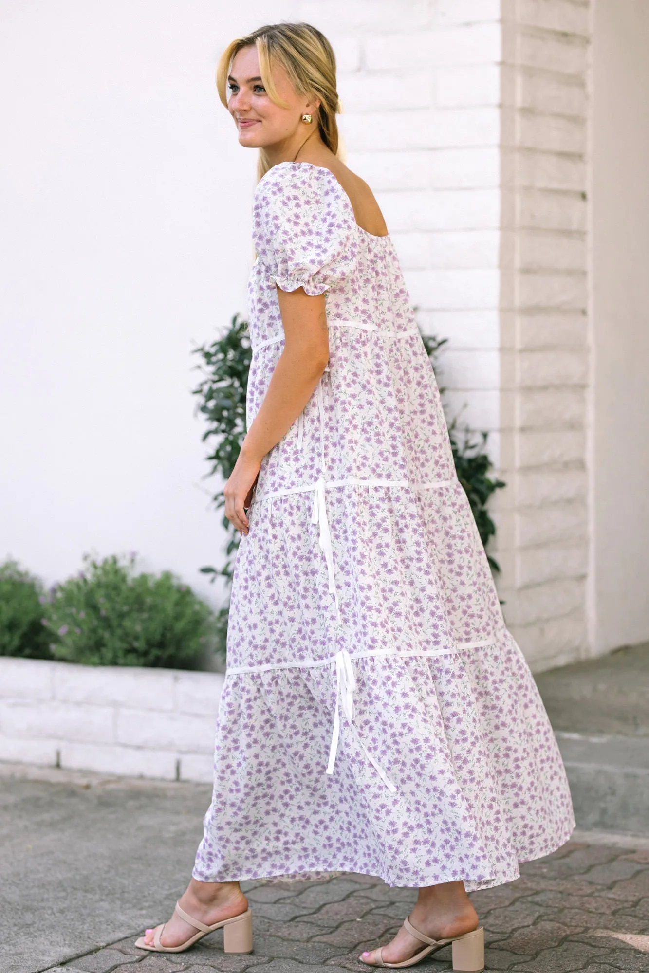 Brittany Bow Tiered Dress