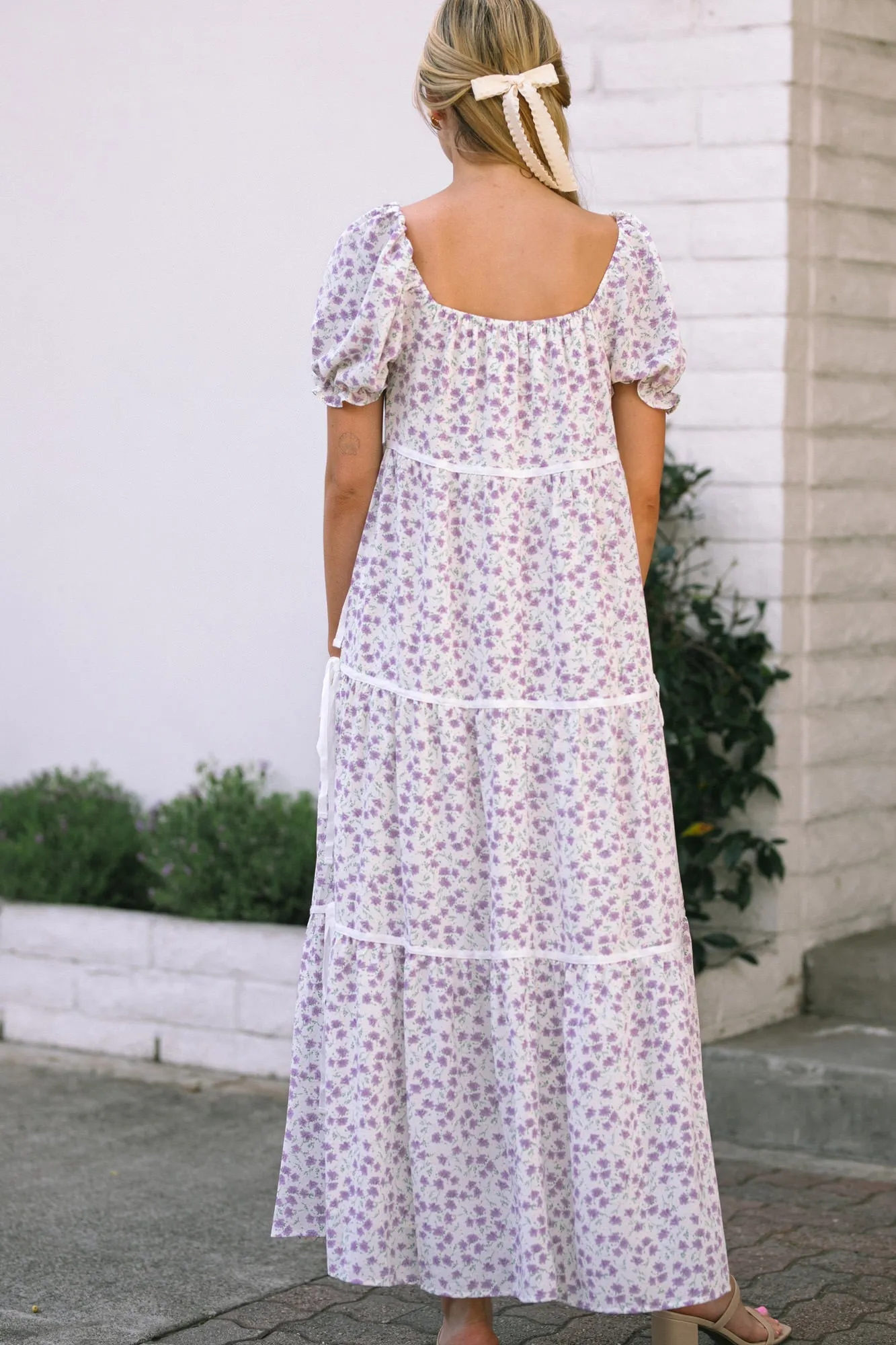 Brittany Bow Tiered Dress