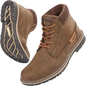 CC-Los Men's Winter Snow Boots with Sherpa Fleece Lining Waterproof Slip-Resistant Insulated Size 7.5-14