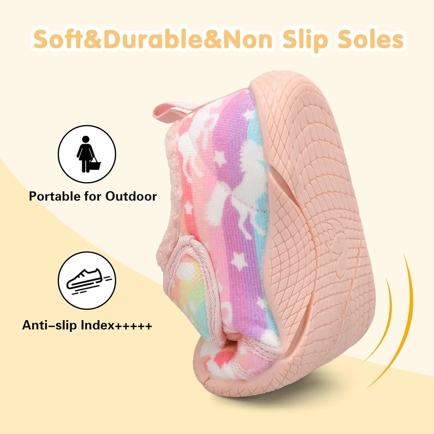 Centipede Demon Toddler Slippers for Girls Boys Fuzzy Kids House Shoes Warm Home Indoor Shoes Cozy Winter Slipper Sneakers Fleece Rubber Sole Outdoor Walking Shoes