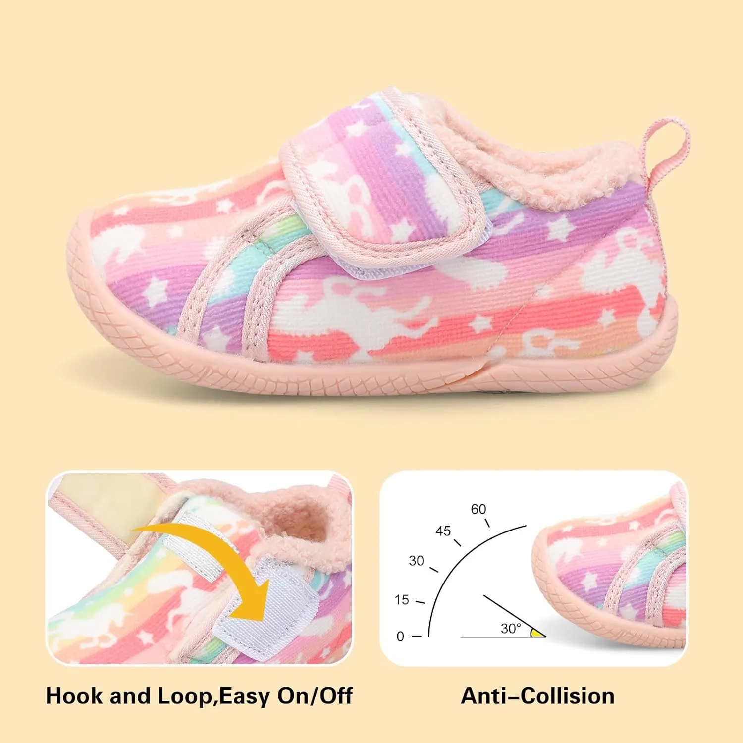 Centipede Demon Toddler Slippers for Girls Boys Fuzzy Kids House Shoes Warm Home Indoor Shoes Cozy Winter Slipper Sneakers Fleece Rubber Sole Outdoor Walking Shoes