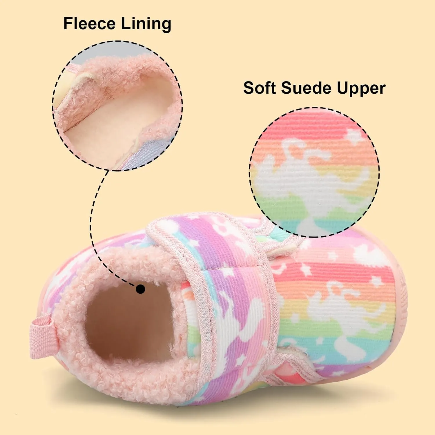 Centipede Demon Toddler Slippers for Girls Boys Fuzzy Kids House Shoes Warm Home Indoor Shoes Cozy Winter Slipper Sneakers Fleece Rubber Sole Outdoor Walking Shoes