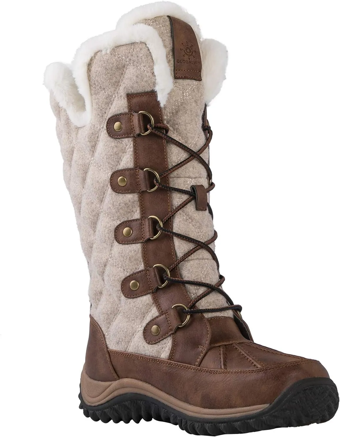 GLOBALWIN Women's Mid-Calf Fleece Lined Winter Boots
