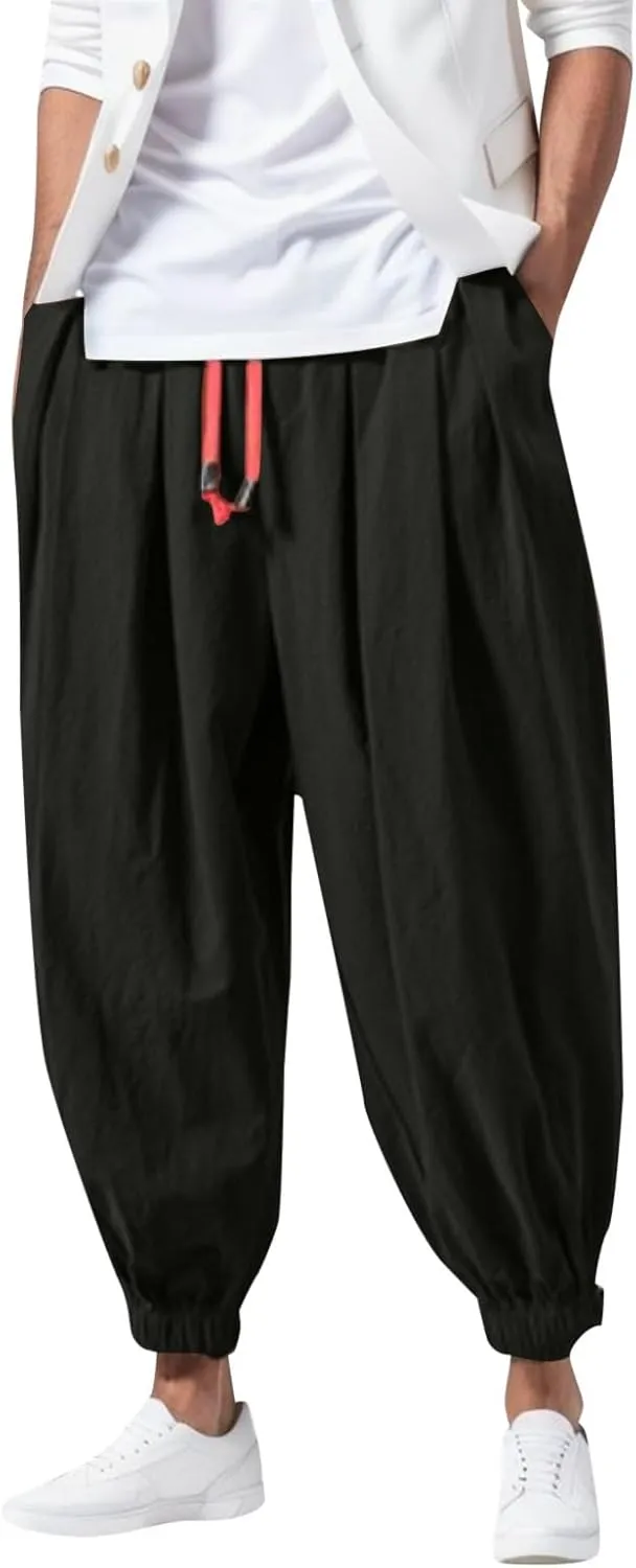 Men's Cargo Combat Work Pant Fitness Joggers uflage Jog Sweatpants Loose Cuffed Flat Front Pull On Pants