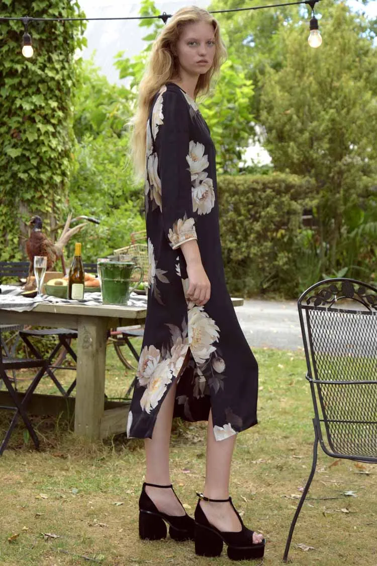 My Shift To You Dress in Black Floral