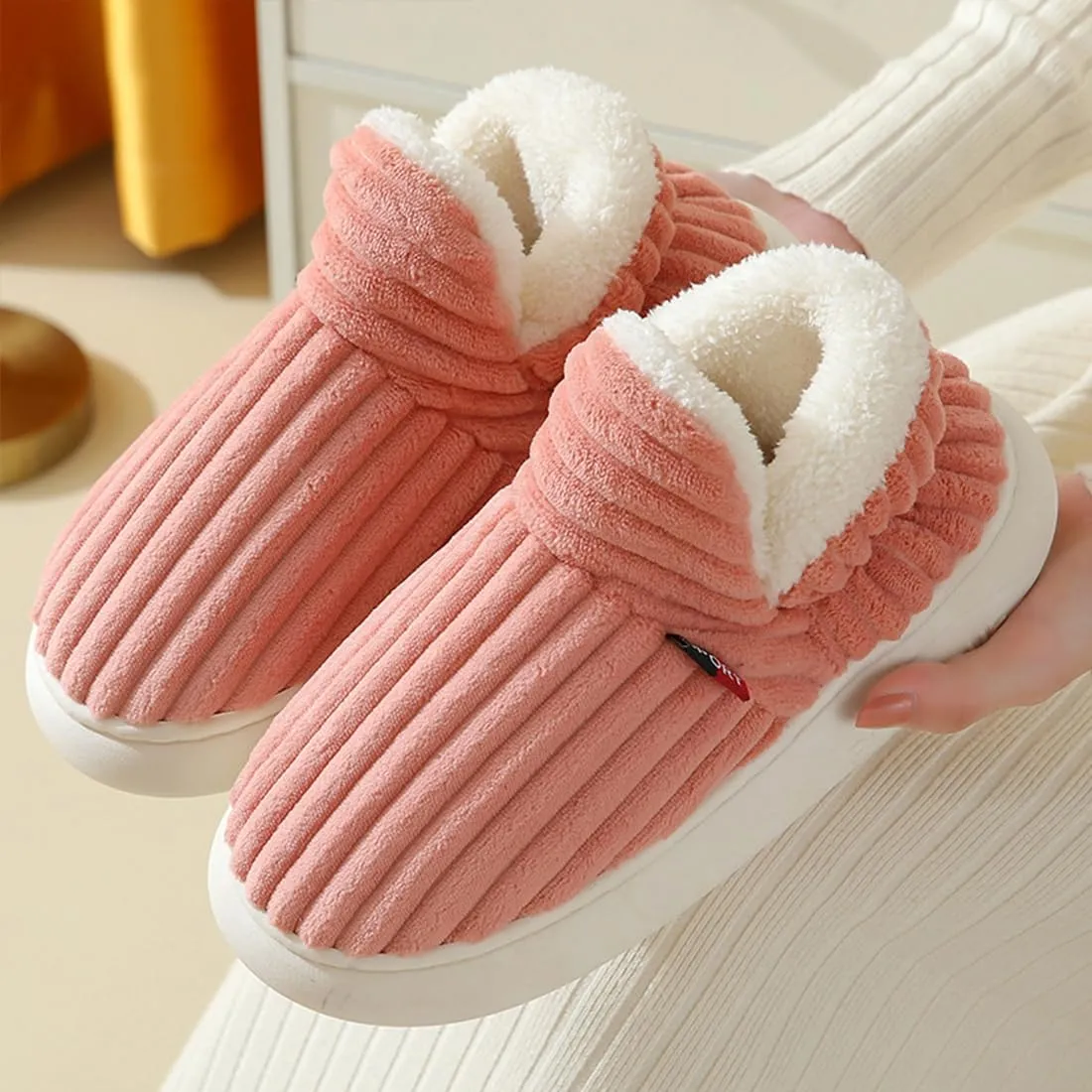 Pluffi Slipper Booties For Women Men Pluffi Cozy Stylish Slipper Winter Fuzzy Warm Thick-Soled House Cloud Slides With Anti-Slip Sole