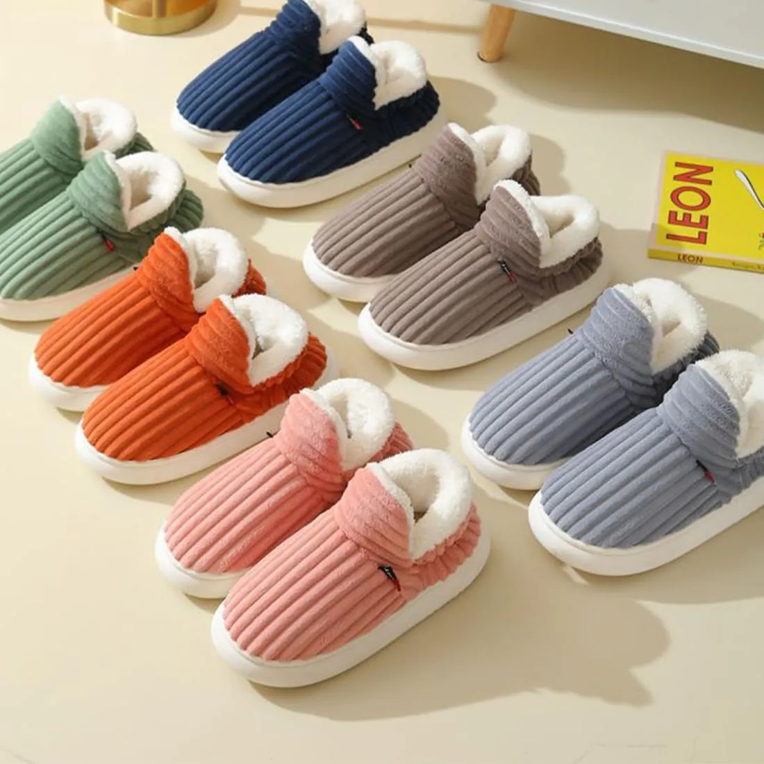Pluffi Slipper Booties For Women Men Pluffi Cozy Stylish Slipper Winter Fuzzy Warm Thick-Soled House Cloud Slides With Anti-Slip Sole