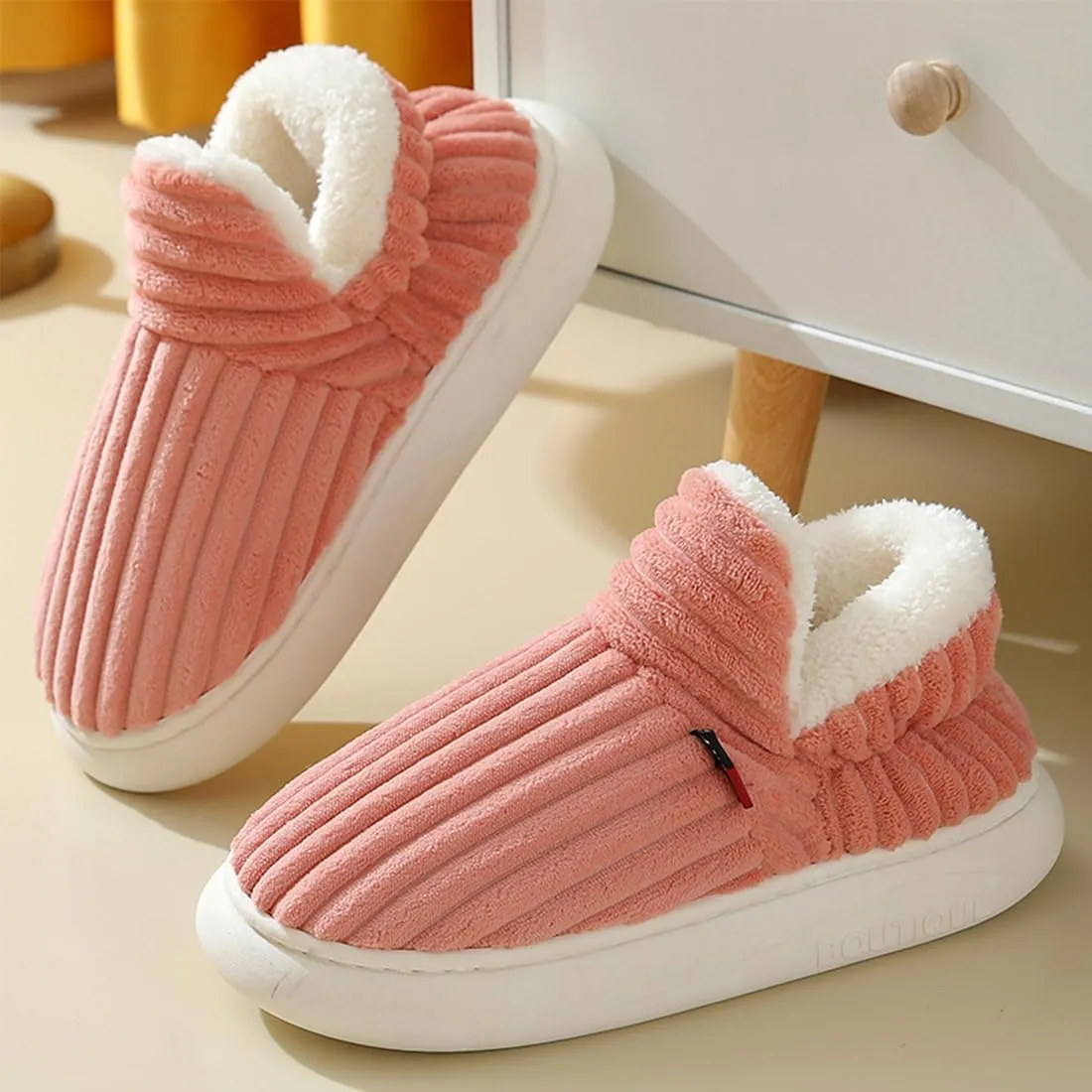 Pluffi Slipper Booties For Women Men Pluffi Cozy Stylish Slipper Winter Fuzzy Warm Thick-Soled House Cloud Slides With Anti-Slip Sole