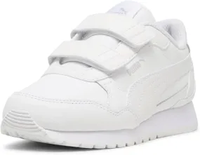 PUMA ST Runner Hook and Loop Sneaker, White-Cool Light Gray, 13 US Unisex Little Kid