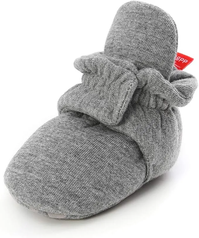 RVROVIC Baby Boys Girls Cozy Fleece Boots with Non Skid Bottom Warm Winter Socks Slippers