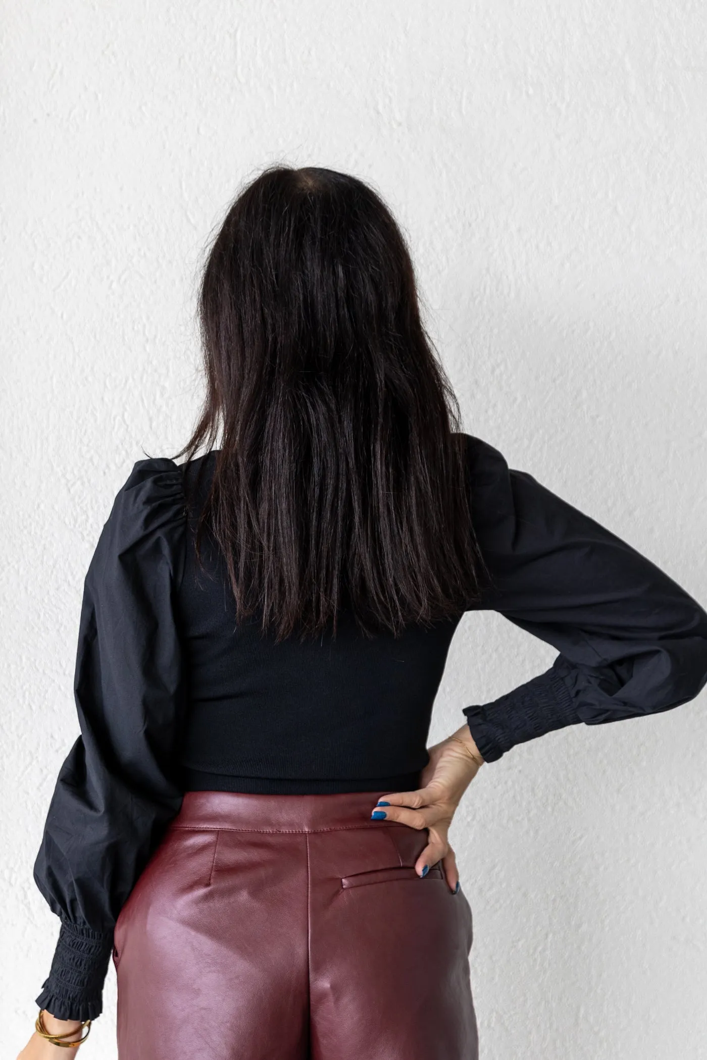 VIOLET PUFF SLEEVE TOP