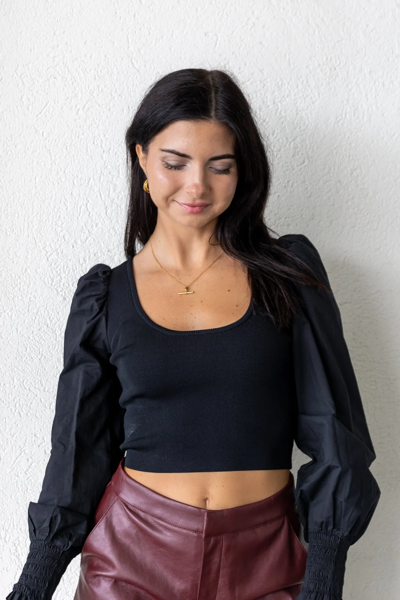 VIOLET PUFF SLEEVE TOP
