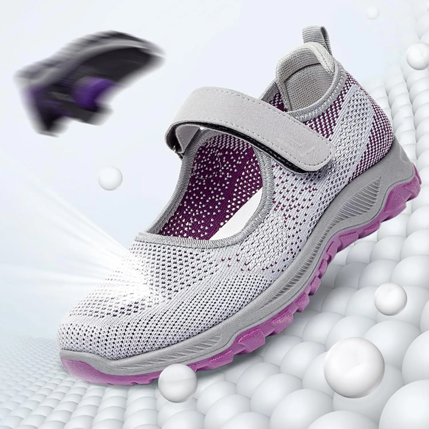 Womens Walking Shoes Breathable Mesh Casual Sneakers Round Toe Driving Loafers Soft Light Weight Comfortable